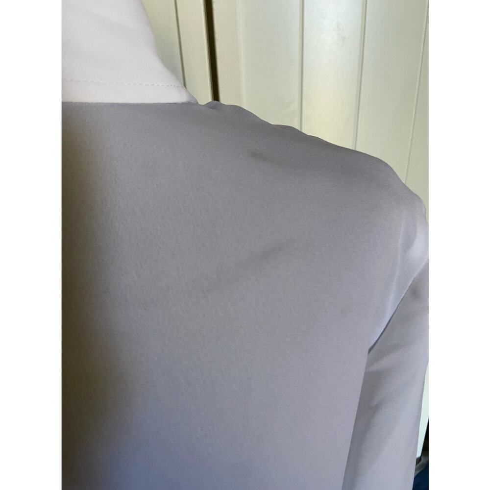 MICHAEL Kors Womens Blouse Size Small White Sheer Quarter Zip NEW - Picture 9 of 11